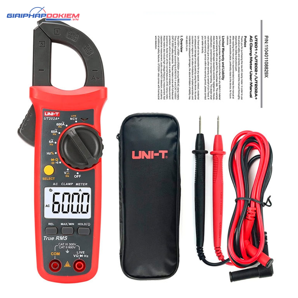 Ampe Kìm Đo Dòng AC Uni-T UT202A+ 4 Đồng Hồ Đo Đa Năng Bỏ Túi Uni-T UT120A