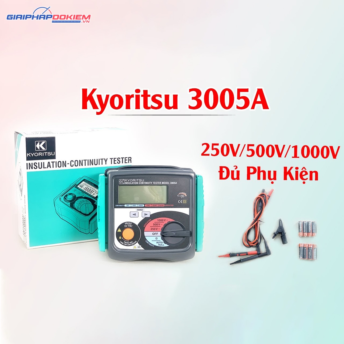 Thiết Bị Đo Điện Trở Cách Điện Kyoritsu 3005A 6 Thiết Bị Đo Điện Trở Cách Điện Kyoritsu 3005A