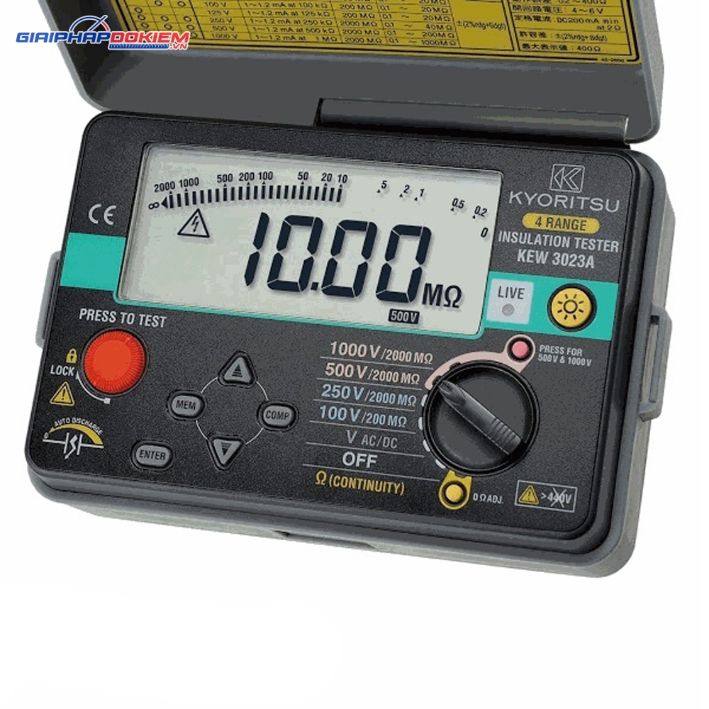 Thiết Bị Đo Điện Trở Cách Điện Kyoritsu 3023A 2 Thiết Bị Đo Điện Trở Cách Điện Kyoritsu 3021A