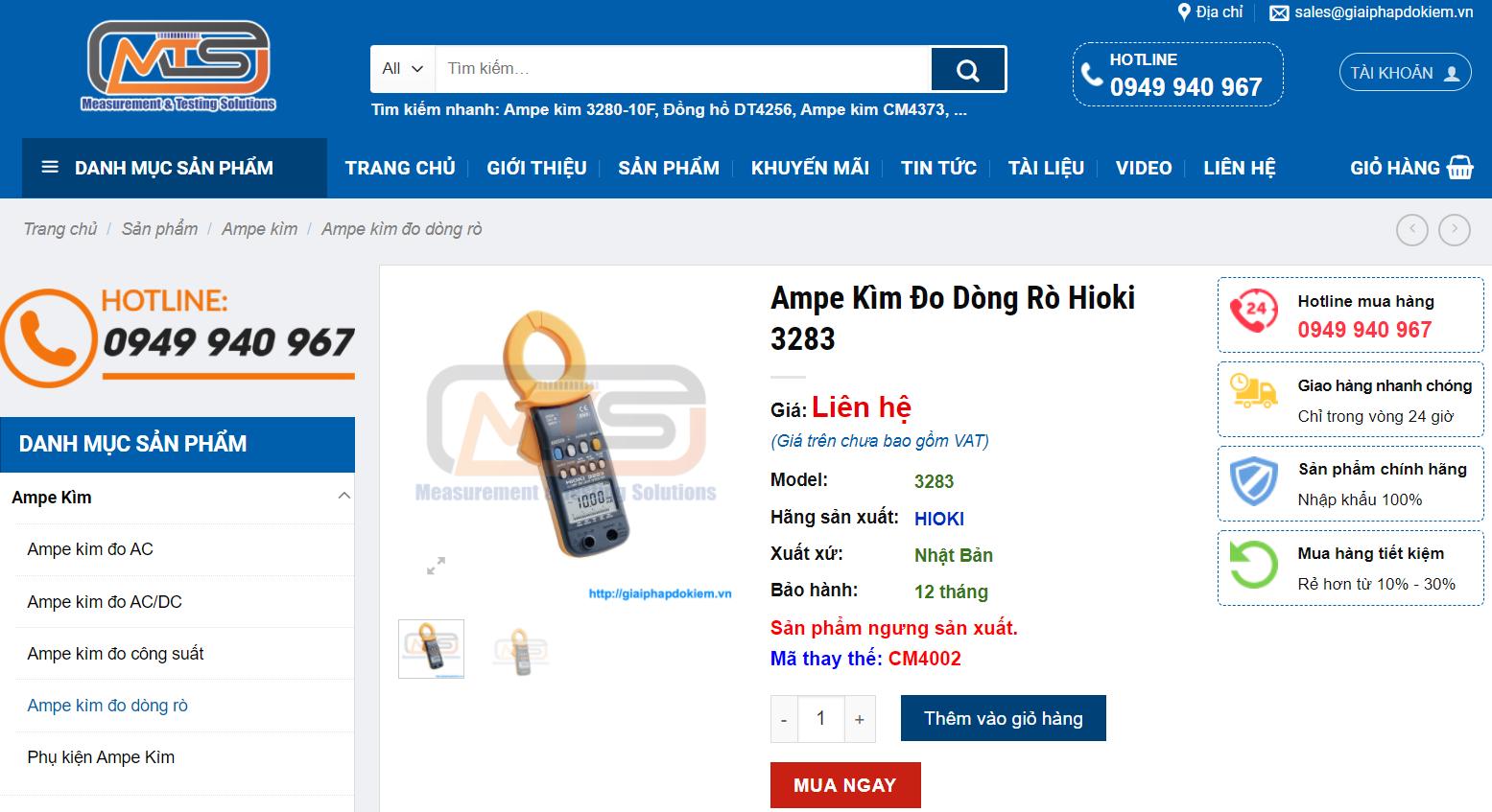 Nên mua ampe kìm đo dòng rò Hioki 3283 ở đâu uy tín? 7 Hioki 3283