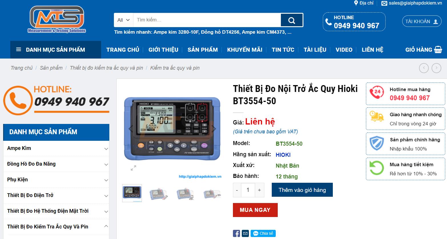 Cung cấp thiết bị đo nội trở ắc quy Hioki BT3554-50 với nhiều ưu đãi hấp dẫn 8 Hioki BT3554-50