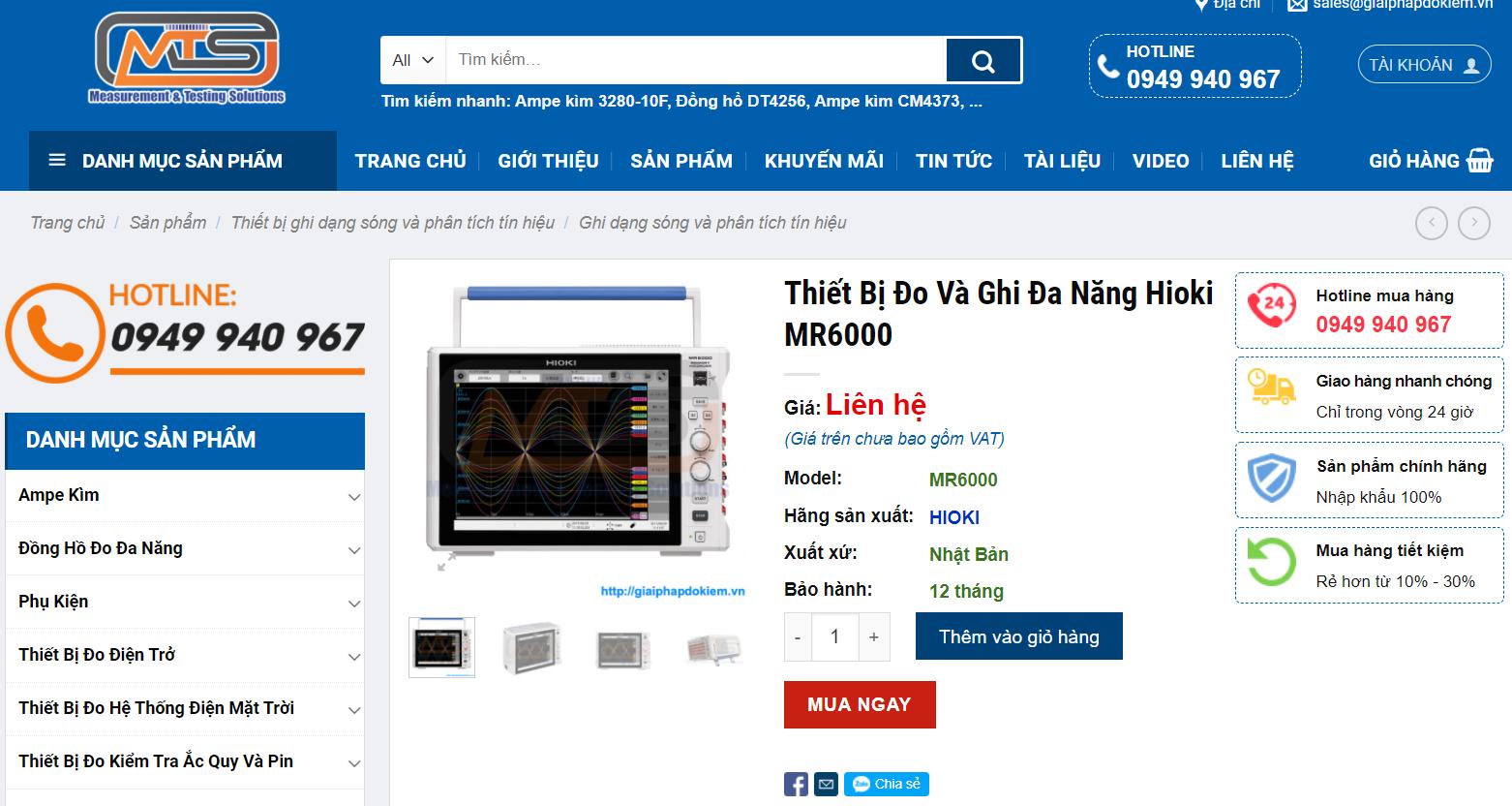 Bán thiết bị đo và ghi đa năng Hioki MR6000 đầy đủ phụ kiện 12 Hioki MR6000