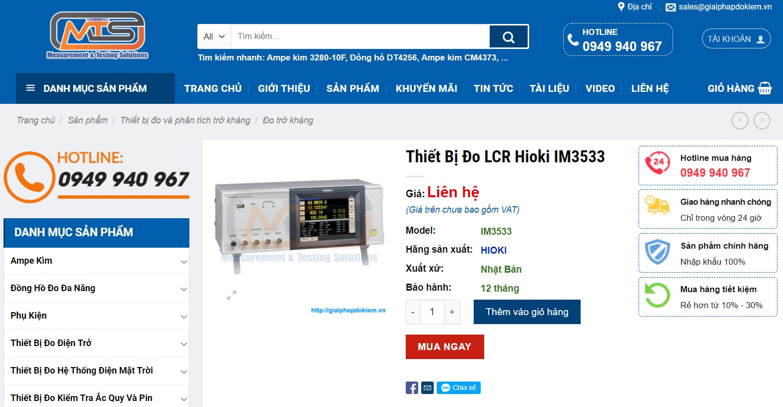Thiết bị đo LCR Hioki IM3533 giá bán tận gốc 5 Hioki IM3533