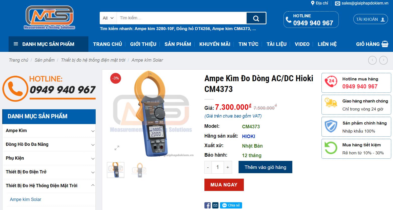 Ampe kìm đo dòng AC/DC Hioki CM4373 chính hãng 9 Hioki CM4373