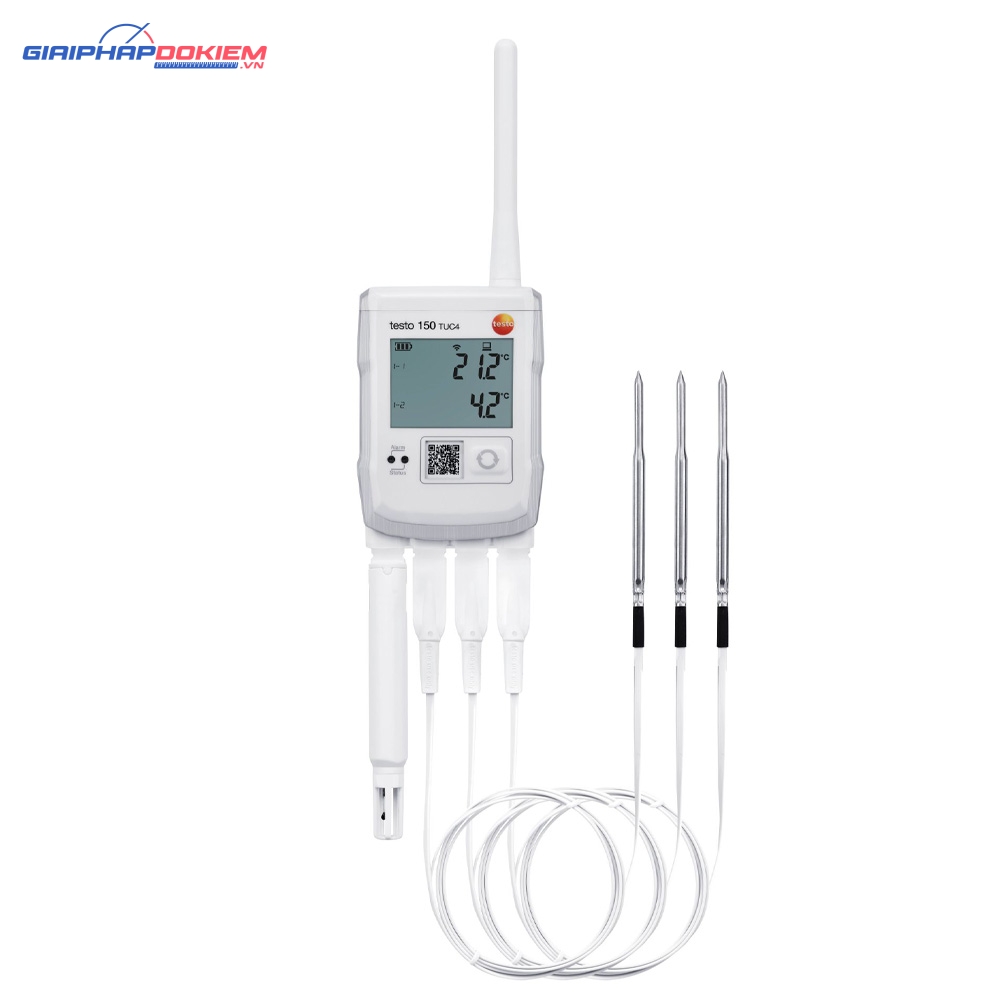 Bộ ghi dữ liệu nhiệt độ/độ ẩm testo 150 TUC4 5 Bộ ghi dữ liệu nhiệt độ/độ ẩm testo 150 TUC4
