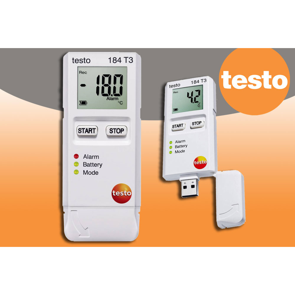 Máy đo nhiệt độ tự ghi Testo 184 T3 6 Máy đo nhiệt độ tự ghi testo 184 T3