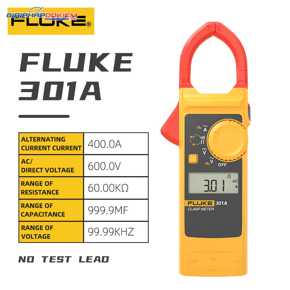 Ampe kìm đo dòng AC Fluke 301A+ 10 Ampe kìm đo dòng AC Fluke 301A