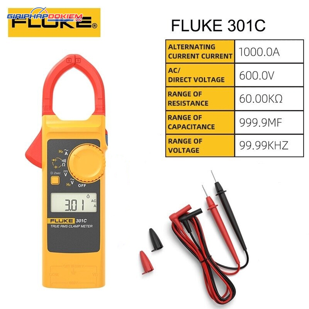 Ampe Kìm Đo Dòng AC Fluke 301C 11 Ampe Kìm Đo Dòng AC Fluke 301C