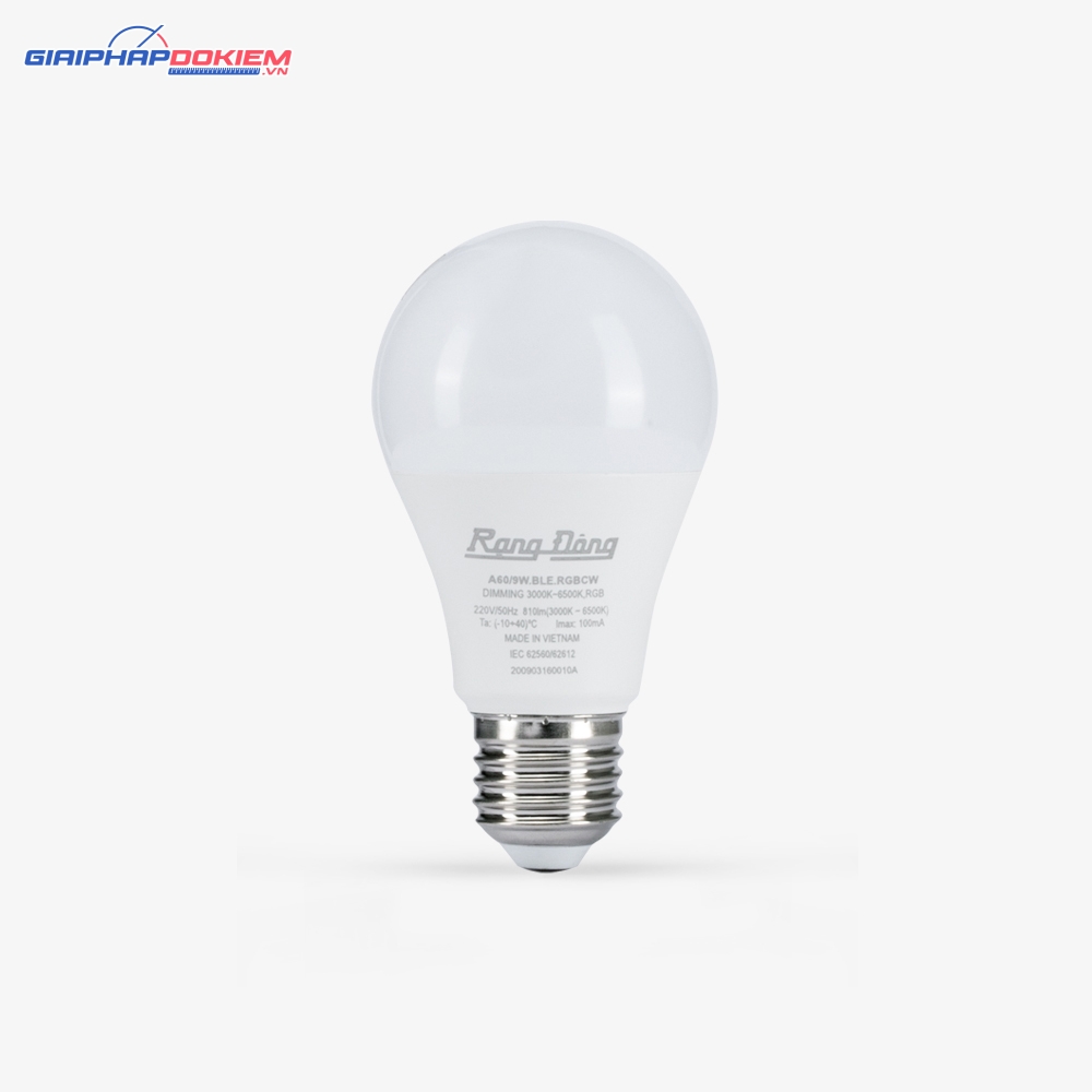 Bóng LED Bulb đổi màu Bluetooth Rạng Đông A60.BLE.RGBCW/9W 1 Bóng LED Bulb đổi màu Bluetooth Rạng Đông A60.BLE.RGBCW/9W