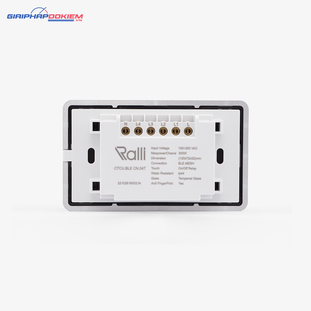 Công tắc thông minh Rạng Đông CTCU.BLE CN.04T 5 Công tắc thông minh Rạng Đông CTCU.BLE CN.04T