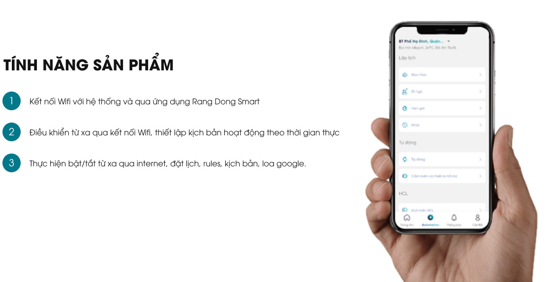 Công tắc thông minh wifi Rạng Đông CTC.WF V1.02 Công tắc thông minh wifi Rạng Đông CTC.WF V1.02
