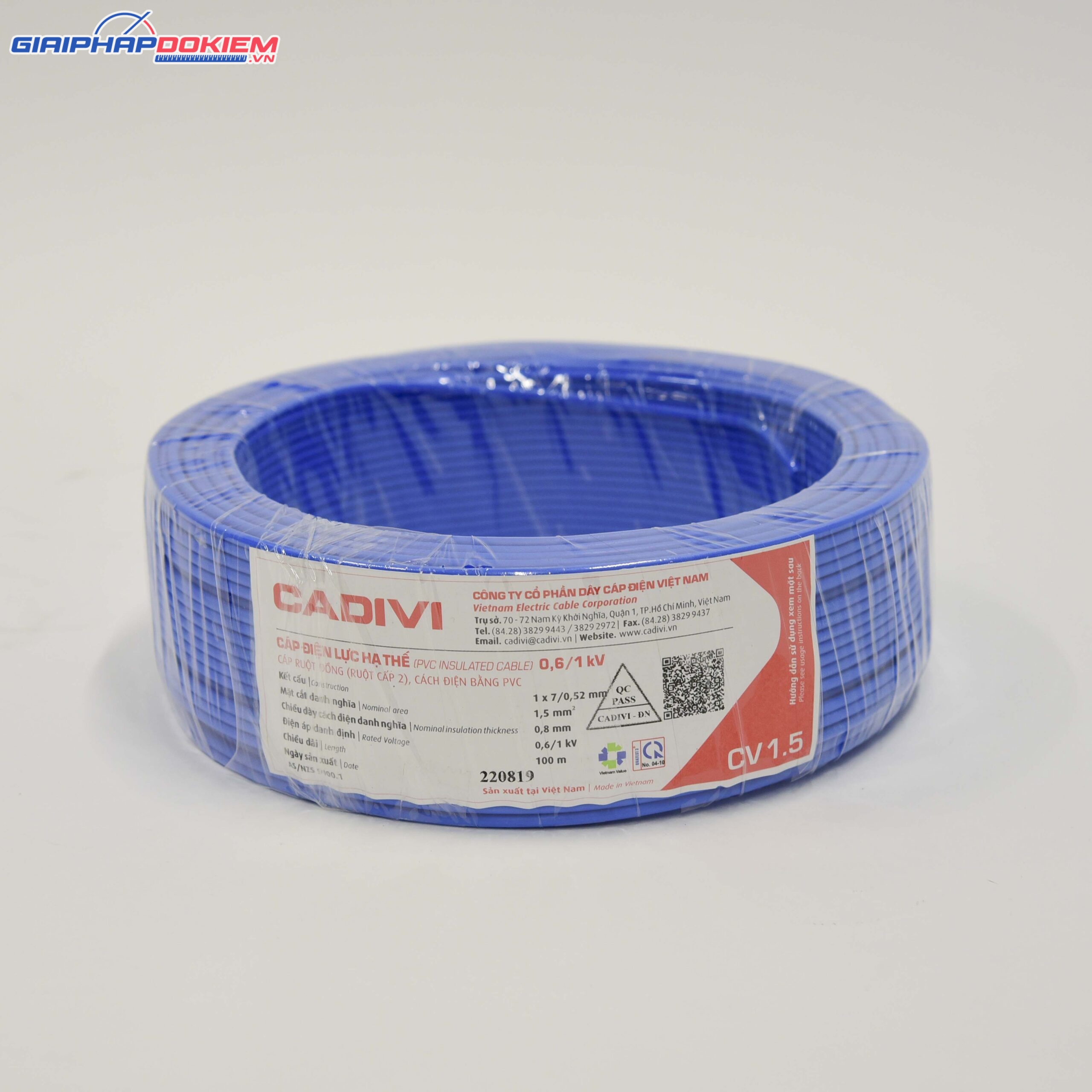 Dây cáp điện Cadivi CV-1.5 2 Dây cáp điện Cadivi CV-1.5