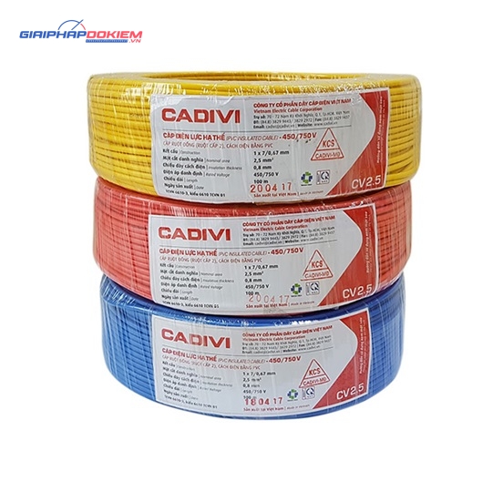 Dây Cáp Điện Cadivi CV 2.5 8 Dây cáp điện Cadivi CV-2.5