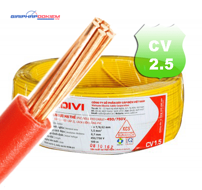 Dây Cáp Điện Cadivi CV 2.5 9 Dây cáp điện Cadivi CV-2.5