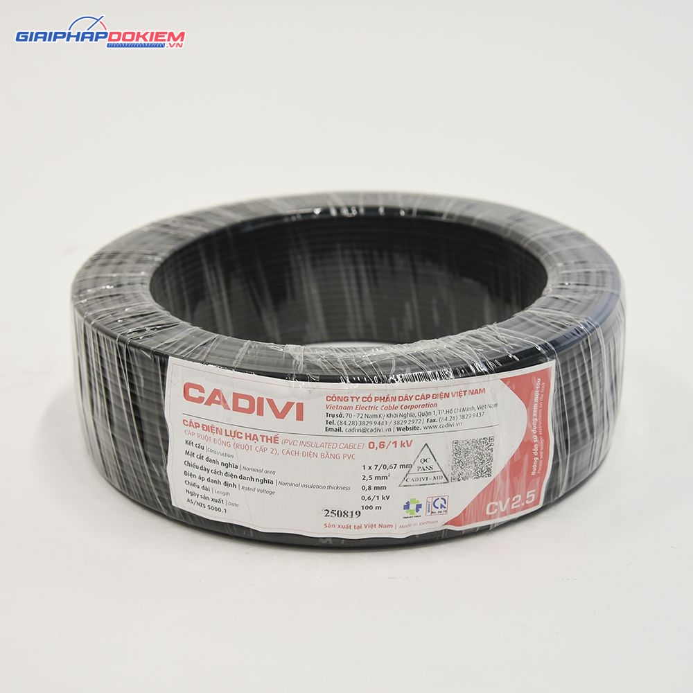 Dây Cáp Điện Cadivi CV 2.5 6 Dây đơn cứng ruột đồng Cadivi VC