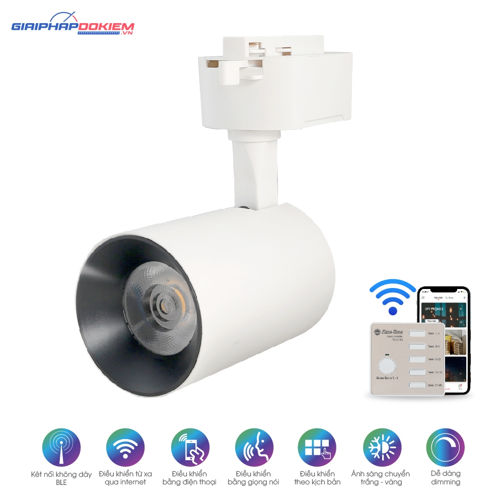 Đèn LED Tracklight Bluetooth Rạng Đông TRL04.BLE 20W 1 Đèn LED Tracklight Bluetooth Rạng Đông TRL04.BLE 20W