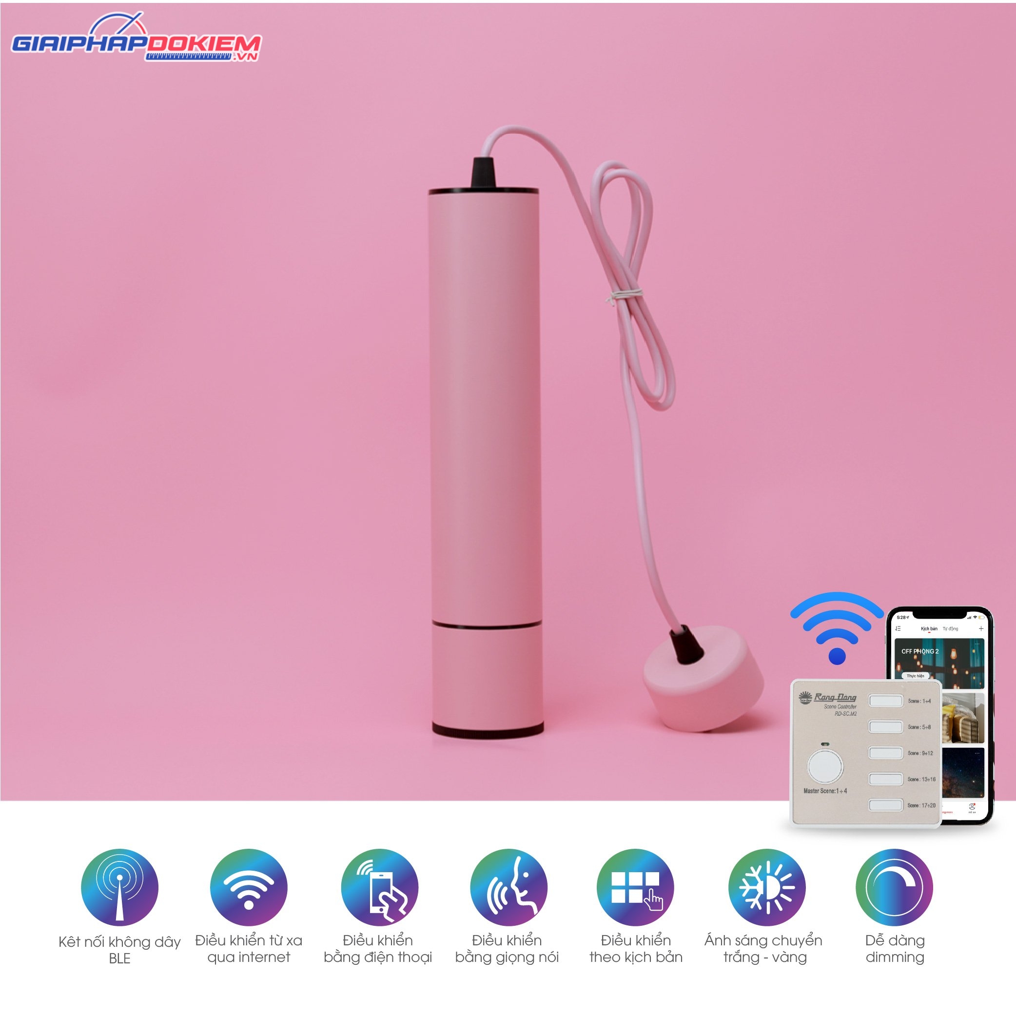 Đèn thả trần thông minh Rạng Đông TTR01.BLE 12W 1 Đèn thả trần thông minh Rạng Đông TTR01.BLE 12W