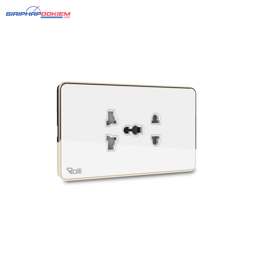 Ổ cắm âm tường cao cấp Rạng Đông OCAT04K 2C/16A 1 Ổ cắm âm tường cao cấp Rạng Đông OCAT04K 2C/16A
