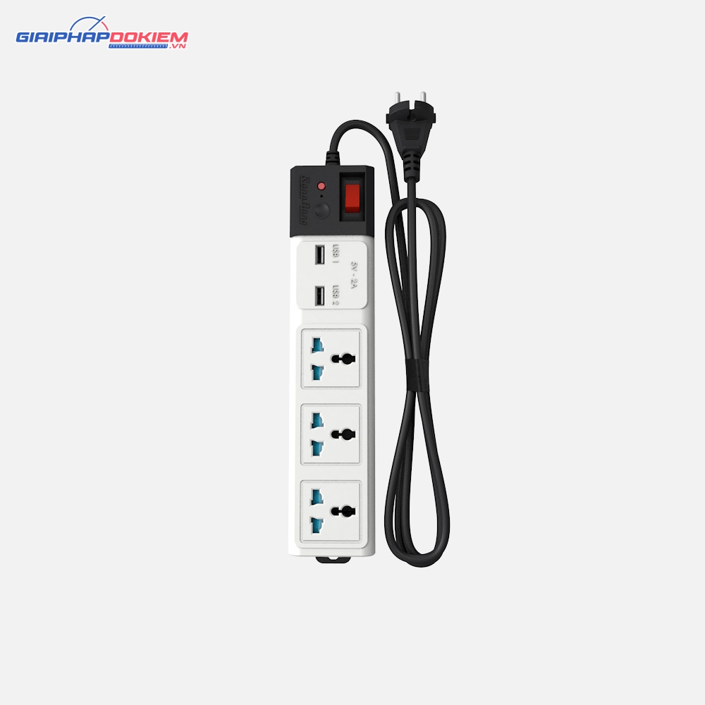 Ổ cắm đa năng USB chống giật 5m Rạng Đông OC04.USB 3C/5M/10A 1 Ổ cắm đa năng USB chống giật 5m Rạng Đông OC04.USB 3C/5M/10A