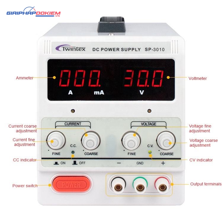 Bộ Cấp Nguồn Đa Năng Twintex SP-3010, 30V/10A 3 Bộ Cấp Nguồn Đa Năng Twintex SP-3010, 30V/10A