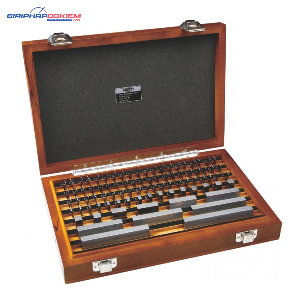 Bộ căn mẫu 47 chi tiết INSIZE 4100-247 (1.005~100mm, grade 2) 2 Bộ căn mẫu 8 chi tiết Insize 4100-28 (125~500mm, grade 2)