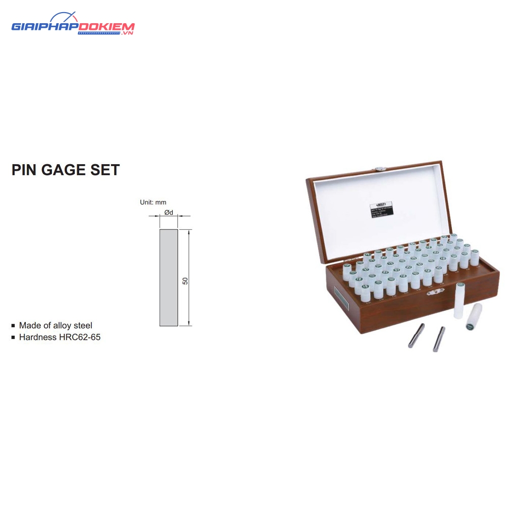 Bộ dưỡng đo hình trụ 101 chi tiết Insize 4166-2S (Ø1.00-2.00/0.01mm) 3 Bộ dưỡng đo hình trụ 31 chi tiết Insize 4166-0D (Ø0.20~0.50/0.01mm)