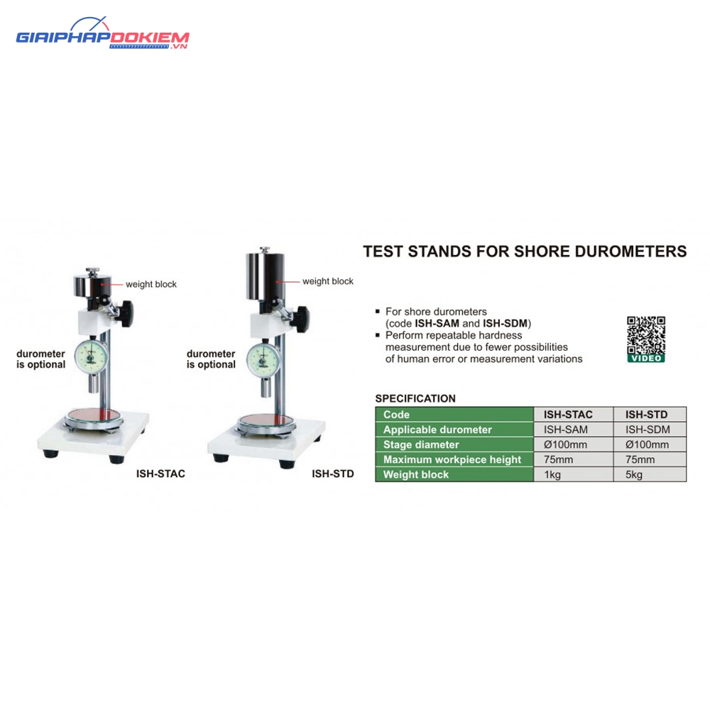 Đế gá đồng hồ đo độ cứng cao su INSIZE ISH-STAC 3 Đế gá đồng hồ đo độ cứng cao su INSIZE ISH-STAC