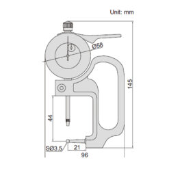 Đồng hồ đo độ dày cơ INSIZE 2367-10A 6 Đồng hồ đo độ dày cơ INSIZE 2367-10A