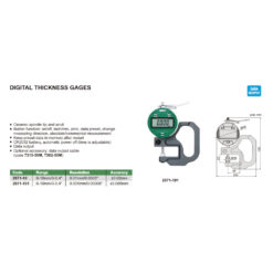 Đồng hồ đo độ dày vật liệu điện tử INSIZE 2871-101 (0-10mm / 0.001) 5 Đồng hồ đo độ dày vật liệu điện tử Insize 2871-10, 0-10mm/0.0005