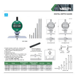 Đồng hồ đo độ sâu điện tử INSIZE 2141-202A (0-300mm/0-12) 4 Đồng hồ đo độ sâu điện tử INSIZE 2141-202A (0-300mm/0-12)