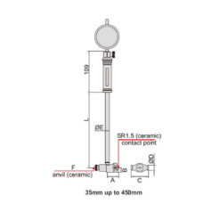 Đồng hồ đo lỗ cơ khí Insize 2322-60A 9 Đồng hồ đo lỗ cơ khí Insize 2322-60A