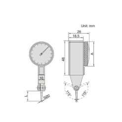 Đồng hồ so chân gập Insize 2380-08 6 Đồng hồ so chân gập Insize 2380-08