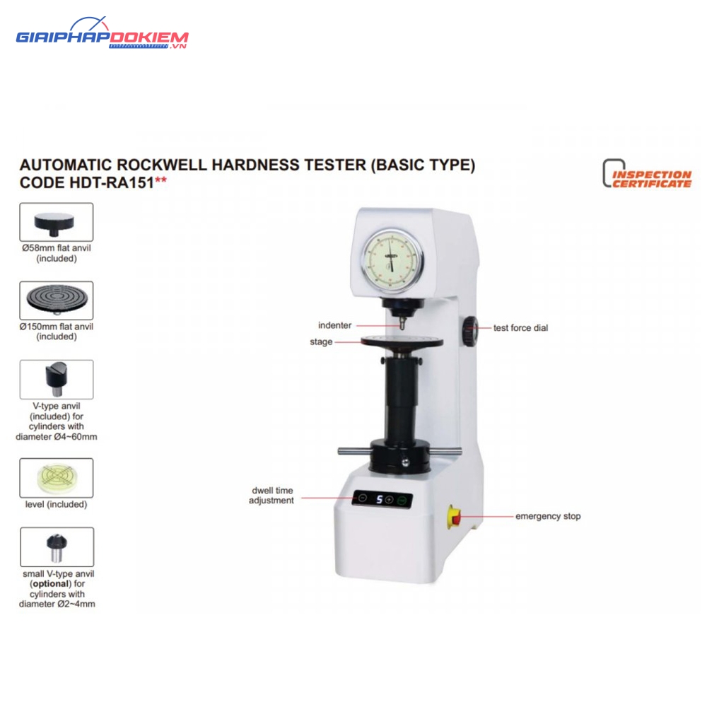 Máy đo độ cứng tự động Rockwell Insize HDT-RA151 2 Máy đo độ cứng tự động Rockwell Insize HDT-RA151
