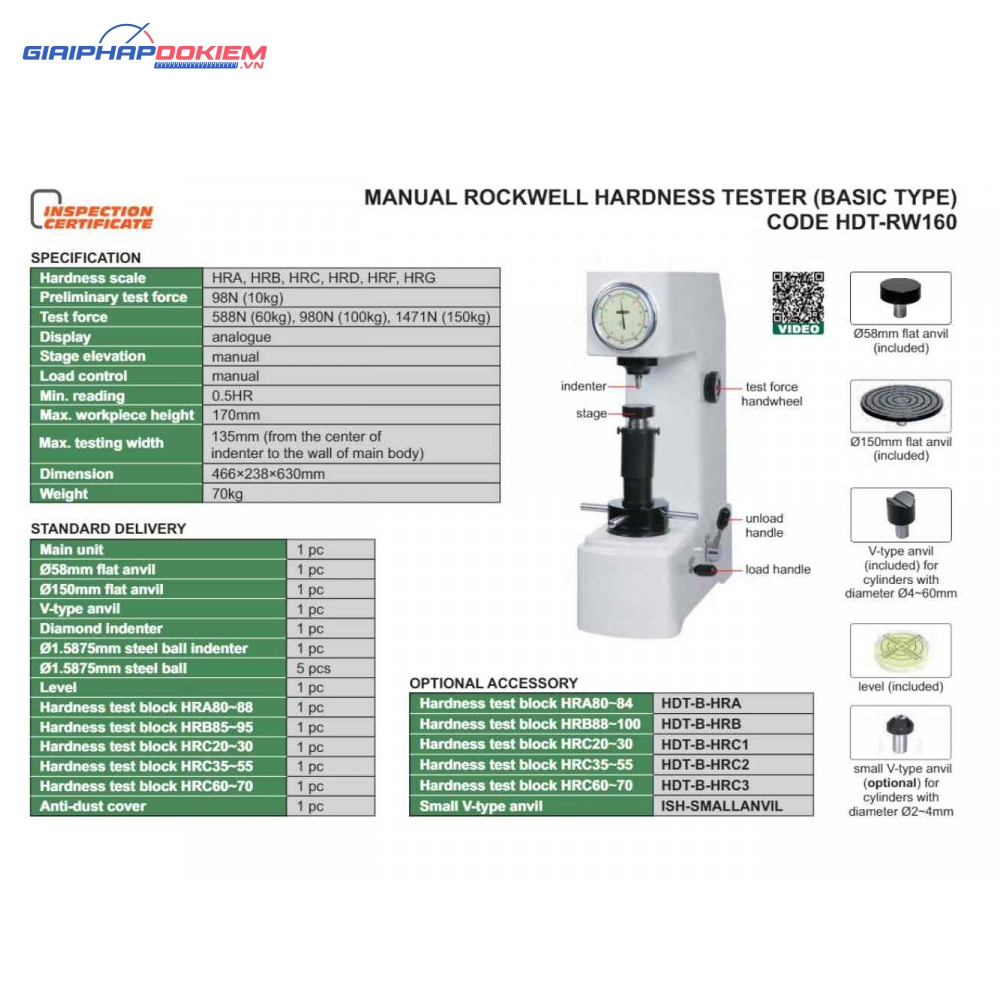 Máy đo độ cứng tự động Rockwell Insize HDT-RA151 3 Máy đo độ cứng tự động Rockwell Insize HDT-RA151