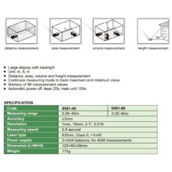 Máy đo khoảng cách laser Insize 9561-80 5 Máy đo khoảng cách laser Insize 9561-80