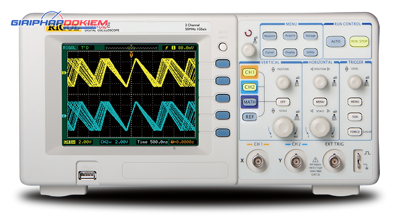 Máy hiện sóng oscilloscope Rigol DS1102E ( 100Mhz, 2 kênh ) 2 Máy hiện sóng oscilloscope Rigol DS1102E ( 100Mhz, 2 kênh )