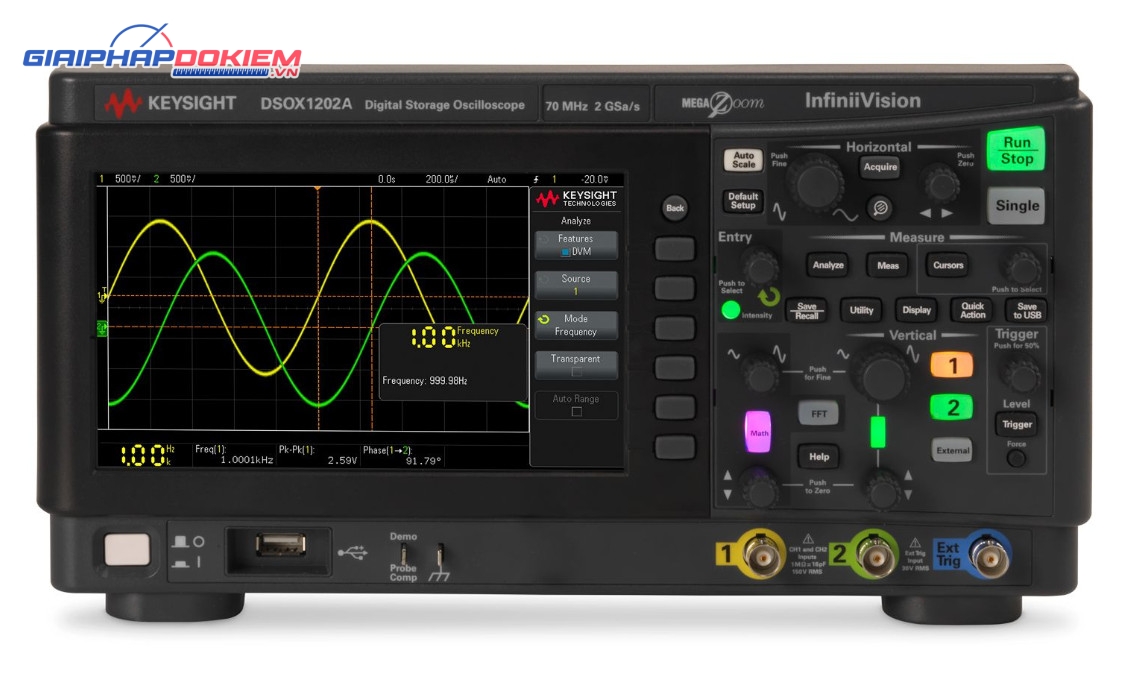 Máy hiện sóng số KEYSIGHT DSOX1202A (+Opt DSOX1202A-200 200Mhz, 2 CH, 2 GSa/s) 2 Máy hiện sóng số KEYSIGHT DSOX1202A (+Opt DSOX1202A-200 200Mhz, 2 CH, 2 GSa/s)