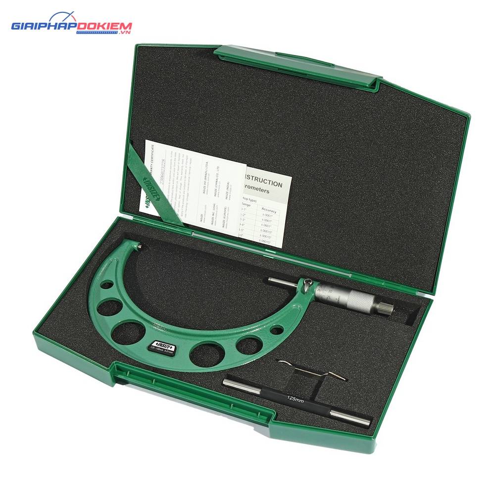 Panme đo ngoài cơ khí INSIZE 3203-200A (175-200Mm/0.01Mm) 3 Panme đo ngoài cơ khí INSIZE 3203-150A (125-150mm/0.01mm)