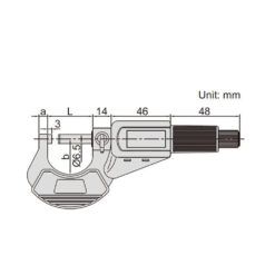 Panme đo ngoài điện tử INSIZE 3109-25A (0-25mm / 0.001) 7 Panme đo ngoài điện tử INSIZE 3109-25A (0-25mm / 0.001)