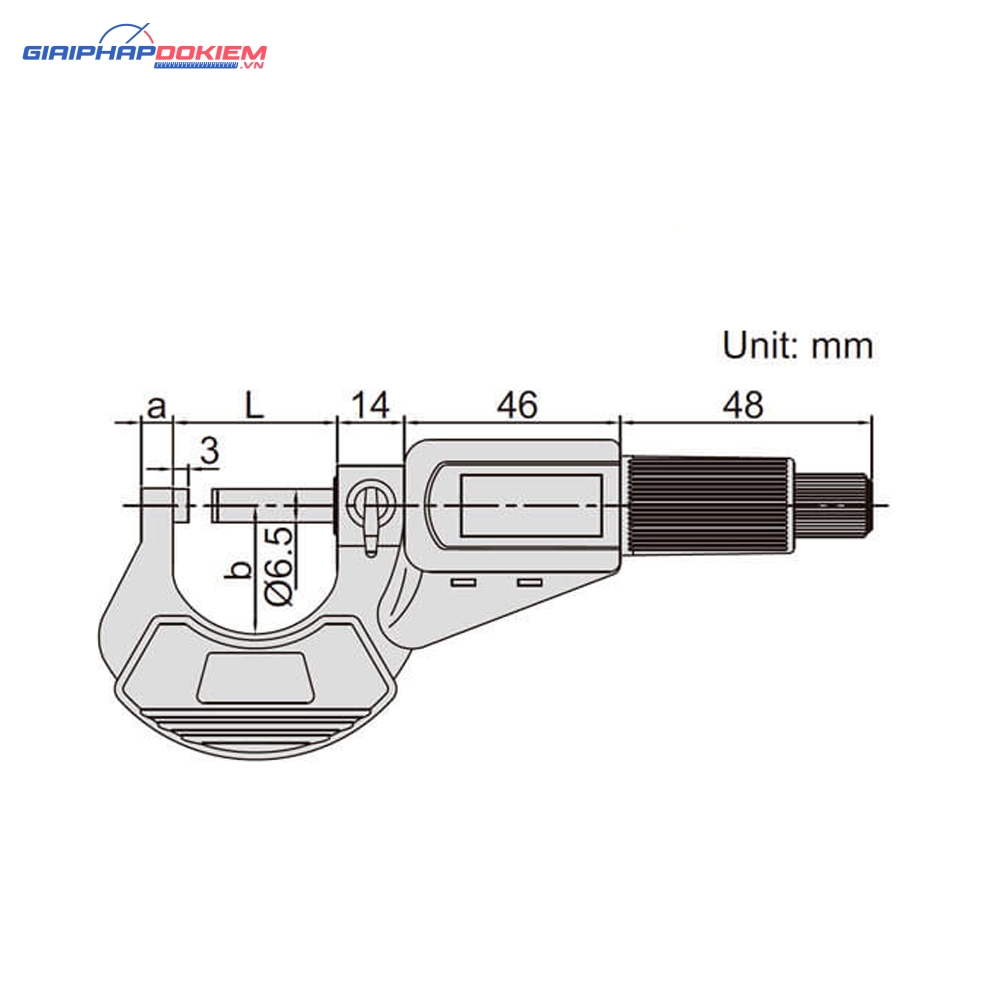 Panme đo ngoài điện tử INSIZE 3109-25A (0-25mm / 0.001) 4 Panme đo ngoài điện tử INSIZE 3109-25A (0-25mm / 0.001)