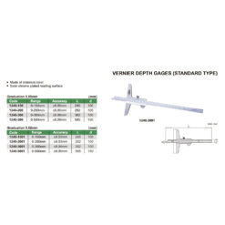 Thước đo sâu cơ khí INSIZE 1240-3001 (0-300mm/0.02mm) 8 Thước đo chiều sâu INSIZE 1240-1501