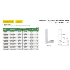 Thước đo góc vuông đế rộng INSIZE 4707-100 (100x70mm) 6 Thước đo góc vuông đế rộng INSIZE 4707-75 (75x50mm)