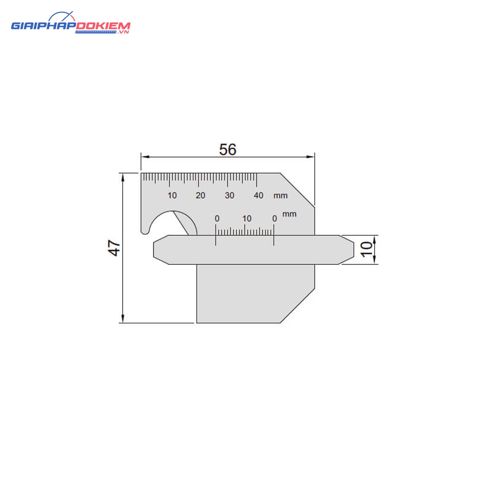 Thước đo mối hàn đa năng Insize 6832-1 2 Thước đo mối hàn đa năng Insize 6832-1
