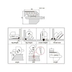 Thước đo mối hàn đa năng Insize 6832-1 5 Thước đo mối hàn đa năng Insize 6832-1