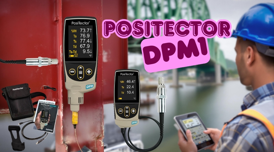 Máy đo nhiệt độ và điểm sương PosiTector DPM1 6 Máy đo nhiệt độ và điểm sương PosiTector DPM1