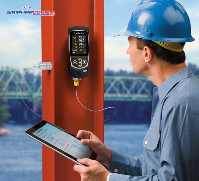 Máy đo nhiệt độ và điểm sương PosiTector DPM1 7 Máy đo nhiệt độ và điểm sương PosiTector DPM1
