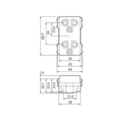 Ổ cắm đôi 3 chấu Panasonic WEV1582-7SW 7 o cam doi 3 chau panasonic wev1582 7sw 2