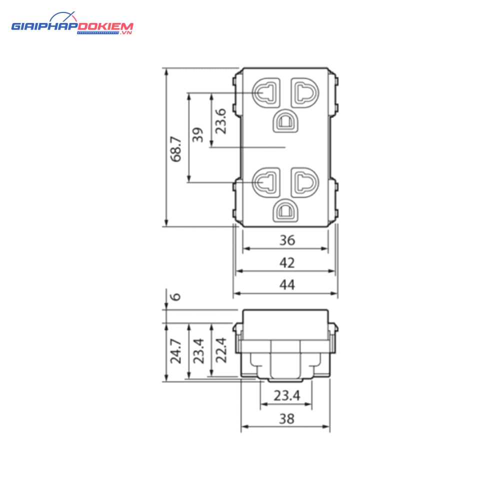 Ổ cắm đôi 3 chấu Panasonic WEV1582-7SW 5 Ổ cắm đôi 3 chấu Panasonic WEV1582-7SW - Ảnh 3