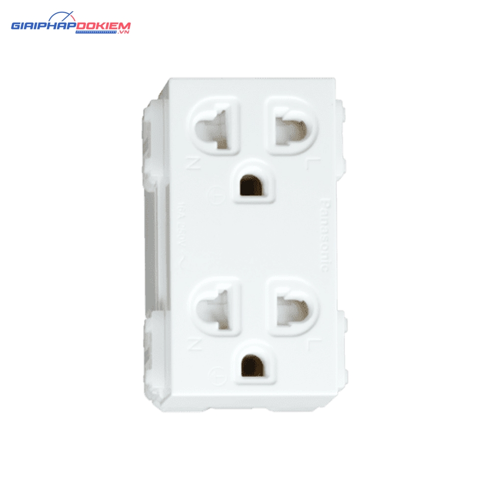 Ổ cắm đôi 3 chấu Panasonic WEV1582-7SW 3 Ổ cắm đôi 3 chấu Panasonic WEV1582-7SW