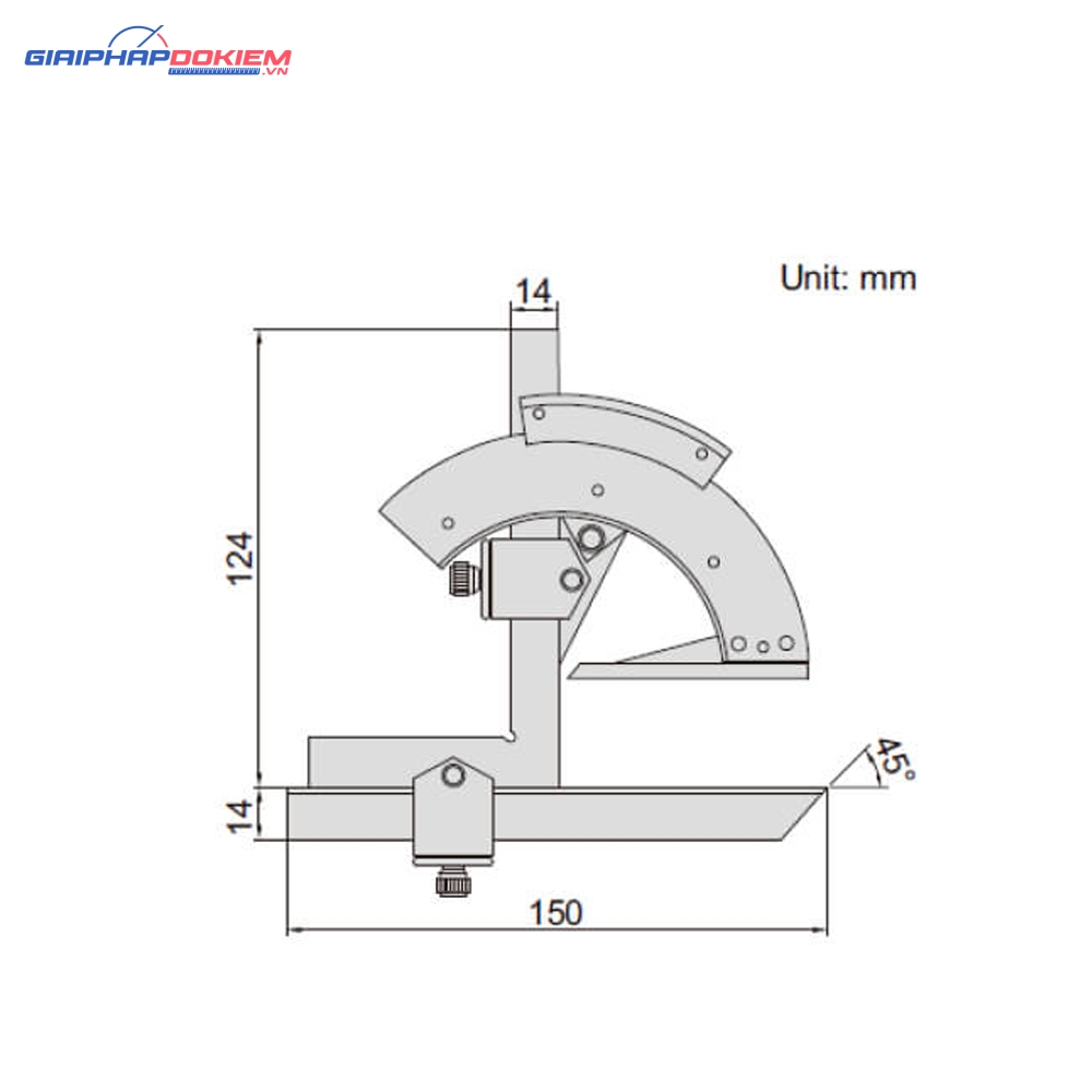 Thước đo góc INSIZE 2374-320 3 Thước đo góc INSIZE 2374-320